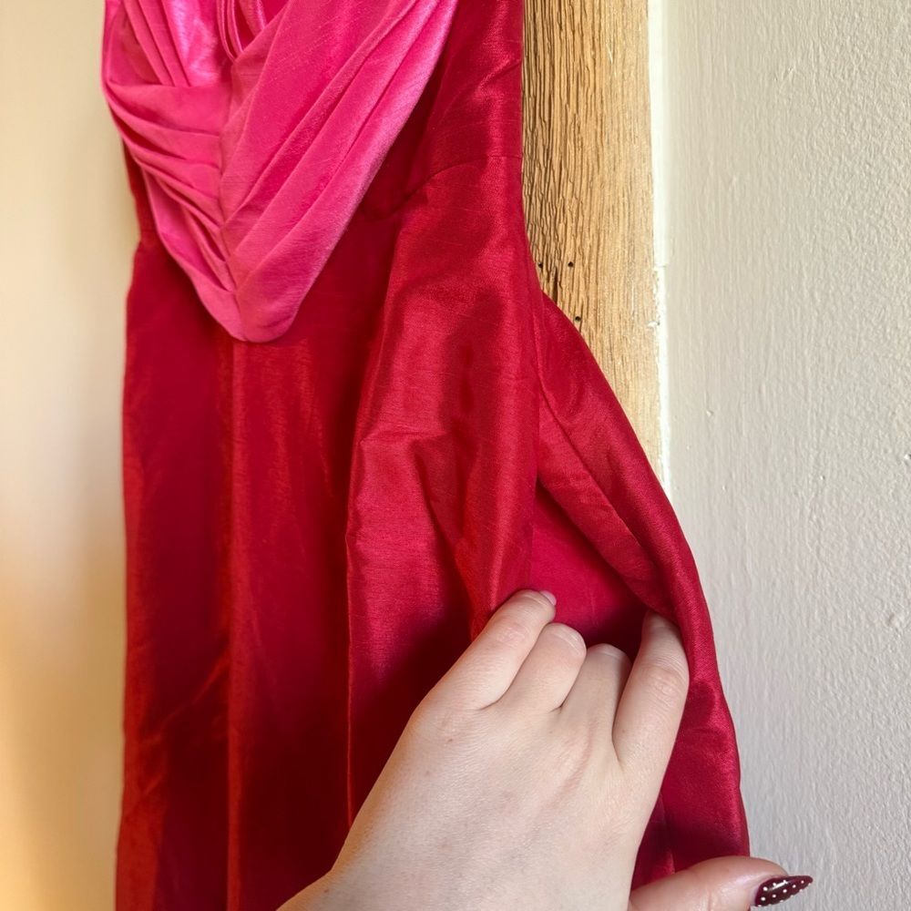 NWT Anthropologie Pink/Red Hutch Strapless Heart Maxi Dress - US 2P - Picture 9 of 12